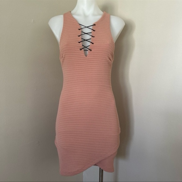 ASTR the Label Blush Dusty Pink Sleeveless Bodycon Dress, Small - Picture 2 of 11